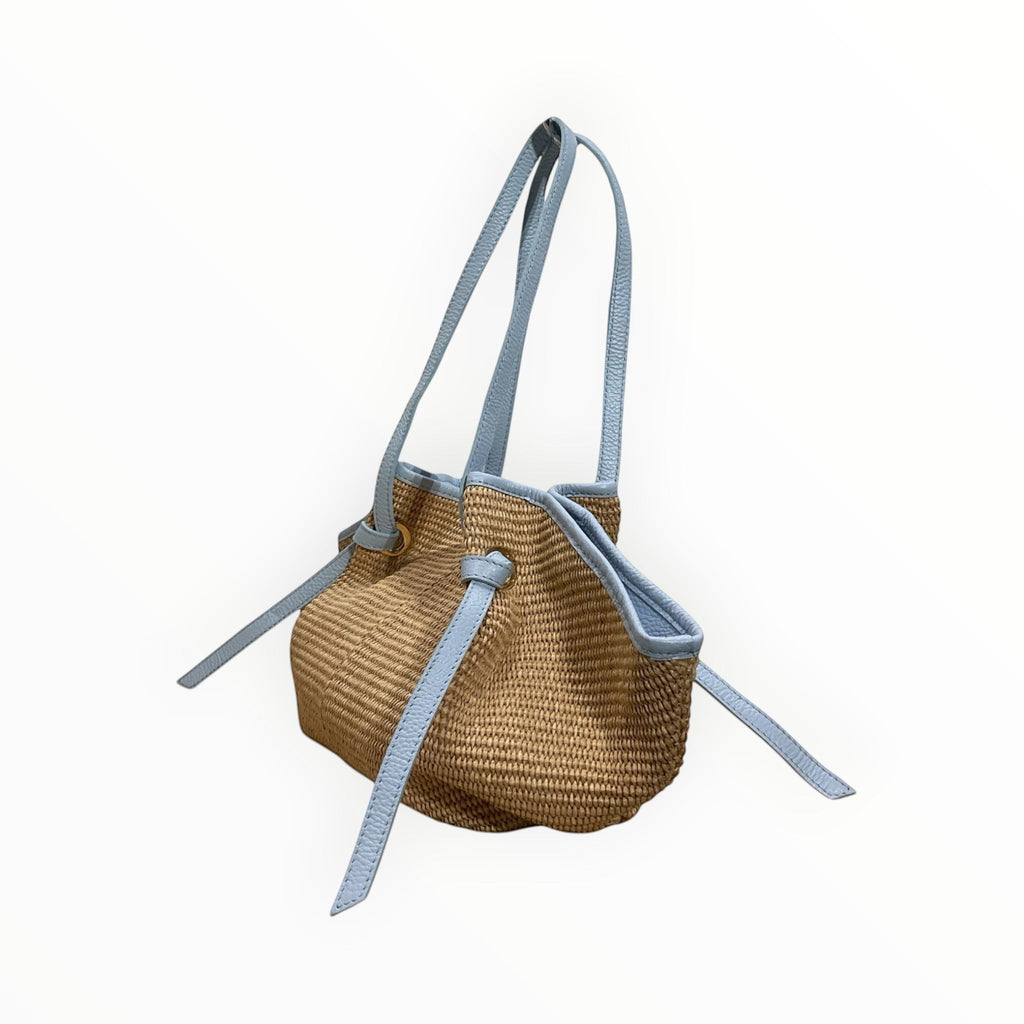 Sac Cuir Raphia Medium Shopping LOUISA LEE - Sacs - LOUISA LEE