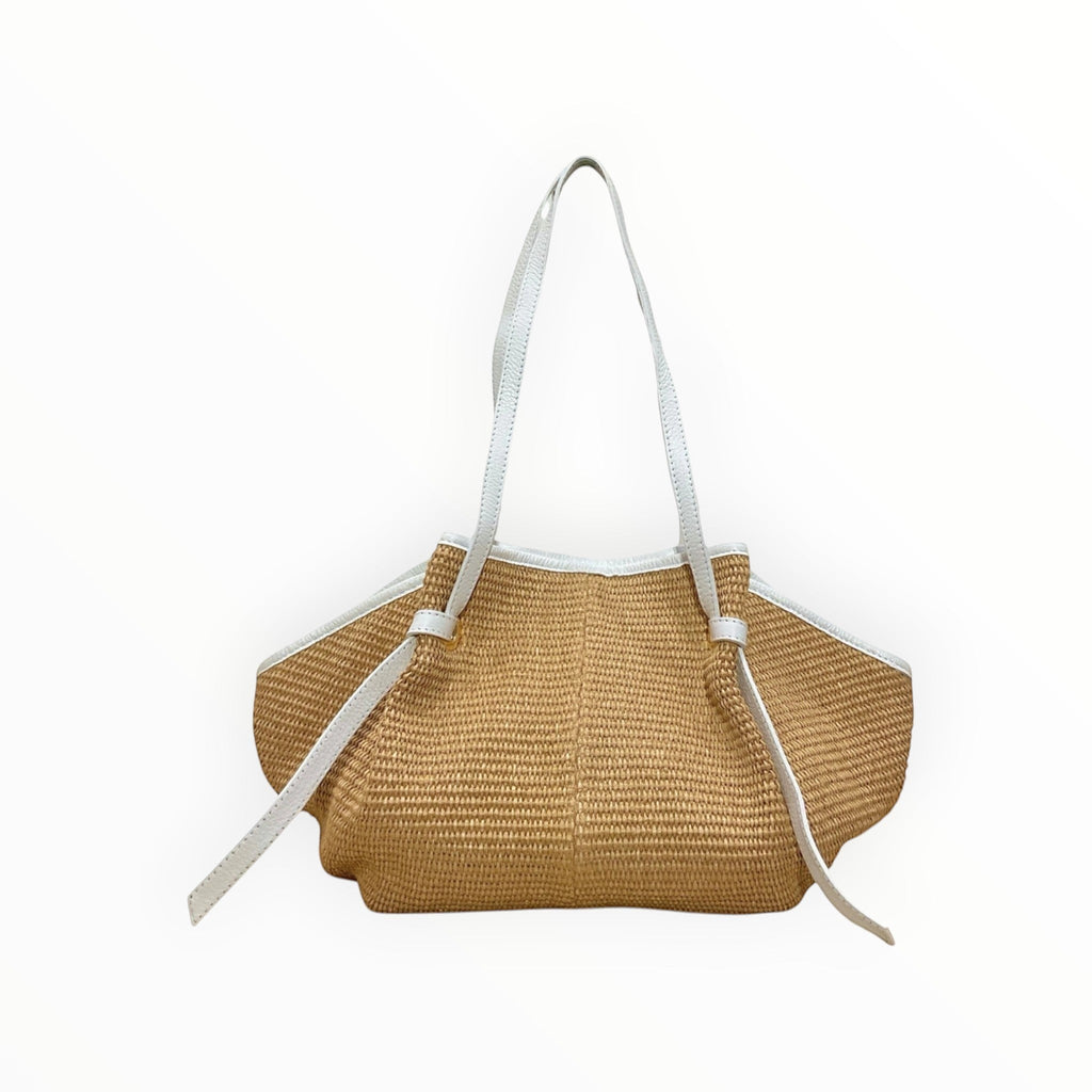 Sac Cuir Raphia Medium Shopping LOUISA LEE - Sacs - LOUISA LEE