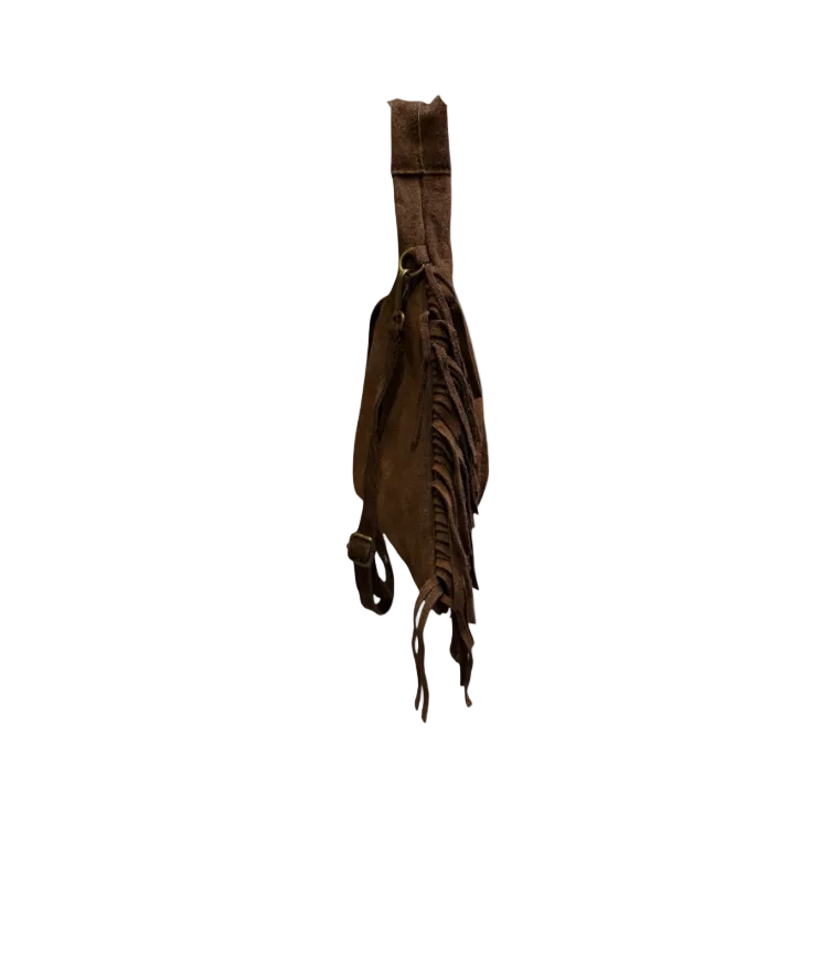 Sac Bandoulière Cuir Suède à Franges LOUISA LEE