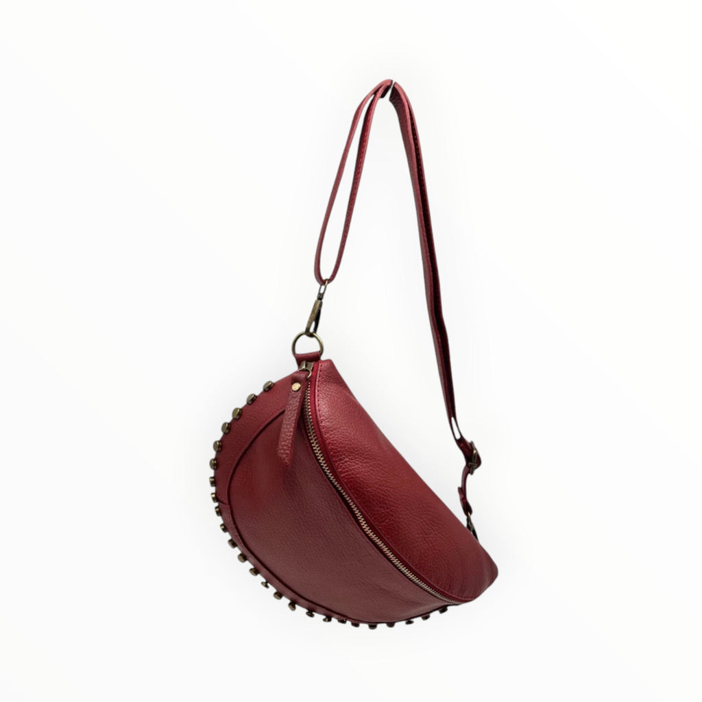 Sac Banane Cuir Grainé Clouté LOUISA LEE