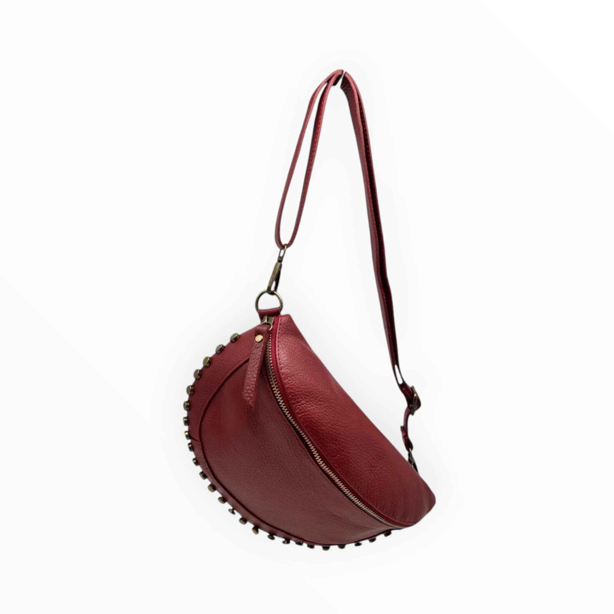 Sac Banane Cuir Grainé Clouté LOUISA LEE