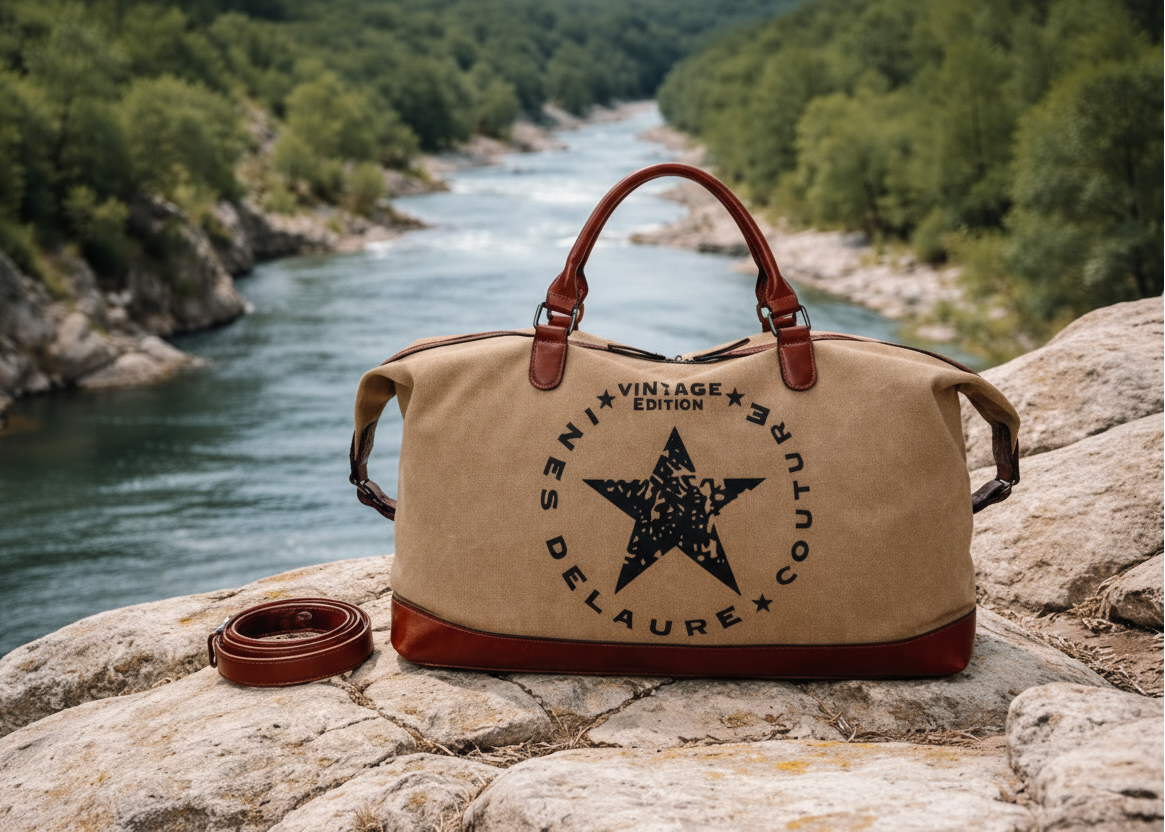 Sac Week-End Bimatières Zippé Bandoulière Inès Delaure - Sacs - INES DELAURE