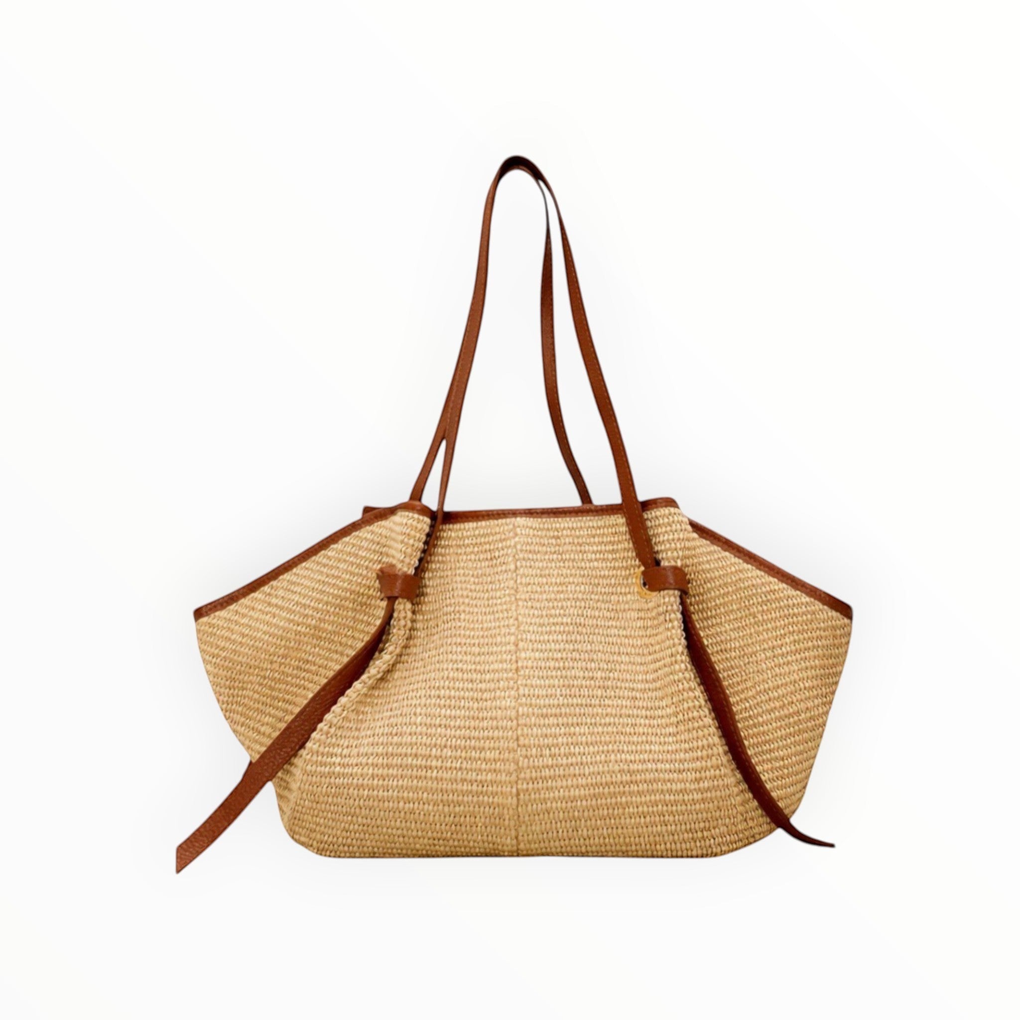 Sac Cuir Raphia Medium Shopping LOUISA LEE - Sacs - LOUISA LEE