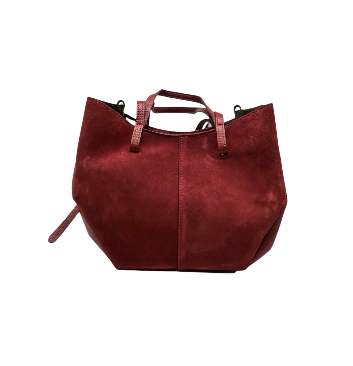 Sac Shopping Cuir Suédé Double Bandoulière LOUISA LEE - Sacs - LOUISA LEE