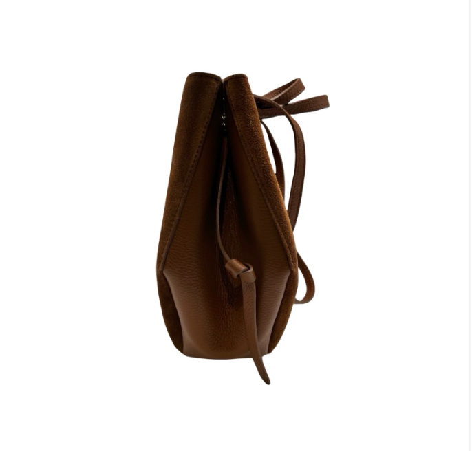 Sac Shopping Cuir Suédé Double Bandoulière LOUISA LEE - Sacs - LOUISA LEE