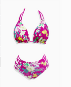 Maillot de bain bikini triangle bas mi-haut ajouré - Maillots de bain - BELLE COM'ELLE