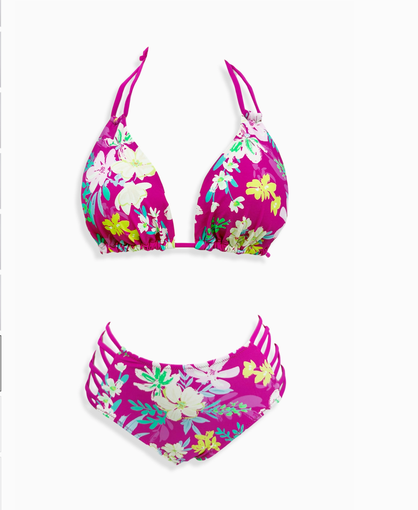 Maillot de bain bikini triangle bas mi-haut ajouré - Maillots de bain - BELLE COM'ELLE