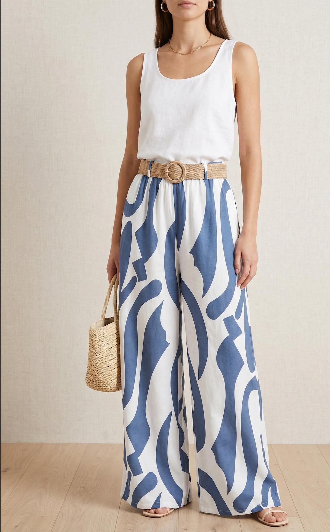 Pantalon à motifs abstraits fluide LUCKY NANA - Pantalon Femme - Lucky Nana