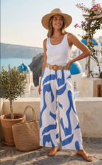 Pantalon à motifs abstraits fluide LUCKY NANA - Pantalon Femme - Lucky Nana