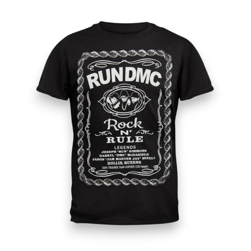 T-shirt Run DMC Rock and Rule Whiskey Homme