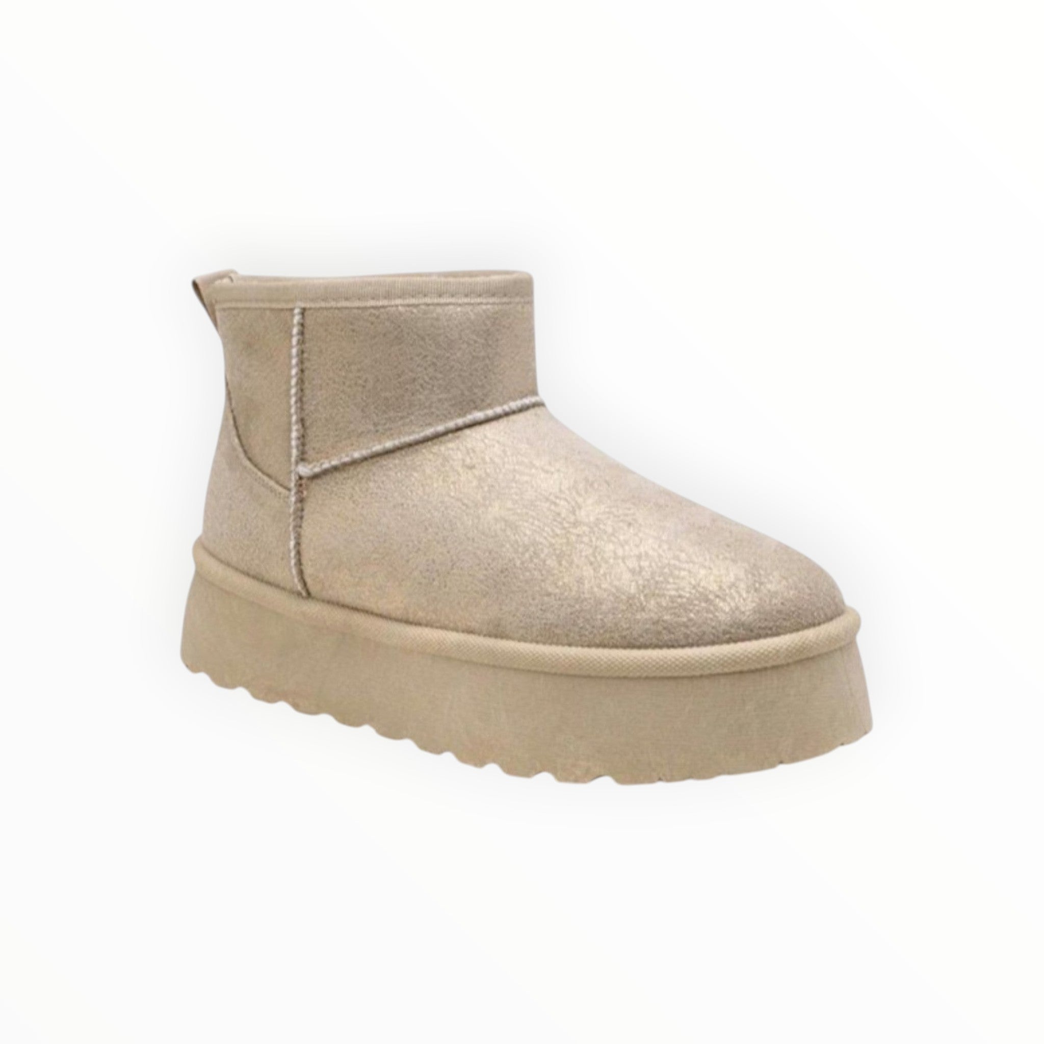 Chelsea Boot Plateforme Effet Brillant PU À Enfiler – LADY GLORY - Chaussure Femme - LADY GLORY
