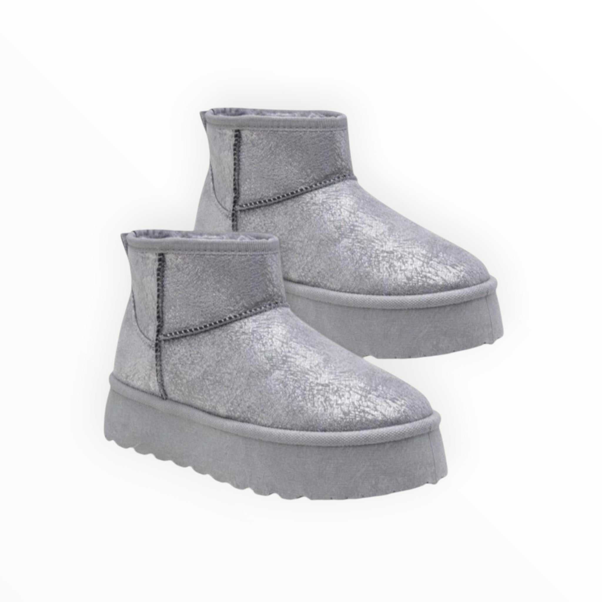 Chelsea Boot Plateforme Effet Brillant PU À Enfiler – LADY GLORY - Chaussure Femme - LADY GLORY