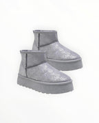 Chelsea Boot Plateforme Effet Brillant PU À Enfiler – LADY GLORY