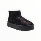 Chelsea Boot Plateforme Effet Brillant PU À Enfiler – LADY GLORY