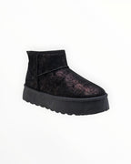 Chelsea Boot Plateforme Effet Brillant PU À Enfiler – LADY GLORY