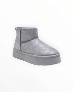 Chelsea Boot Plateforme Effet Brillant PU À Enfiler – LADY GLORY