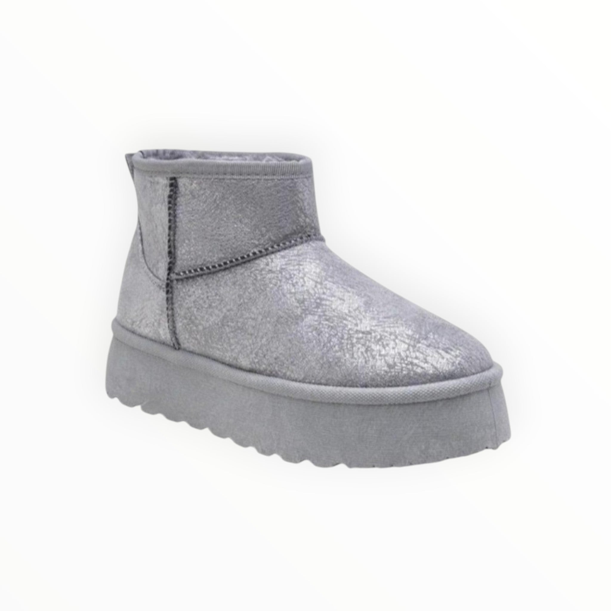 Chelsea Boot Plateforme Effet Brillant PU À Enfiler – LADY GLORY - Chaussure Femme - LADY GLORY