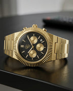 Montre Chronographe Sterling Dorée Noir GG LUXE WATCH - Montre - GG LUXE WATCH