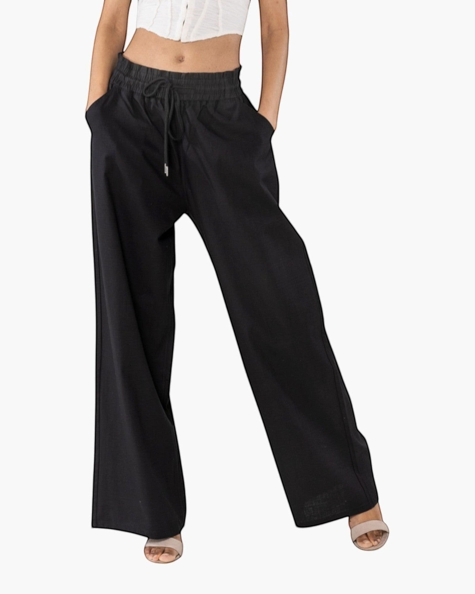 Pantalon palazzo large NINA CARTER - Pantalon Femme - Nina Carter