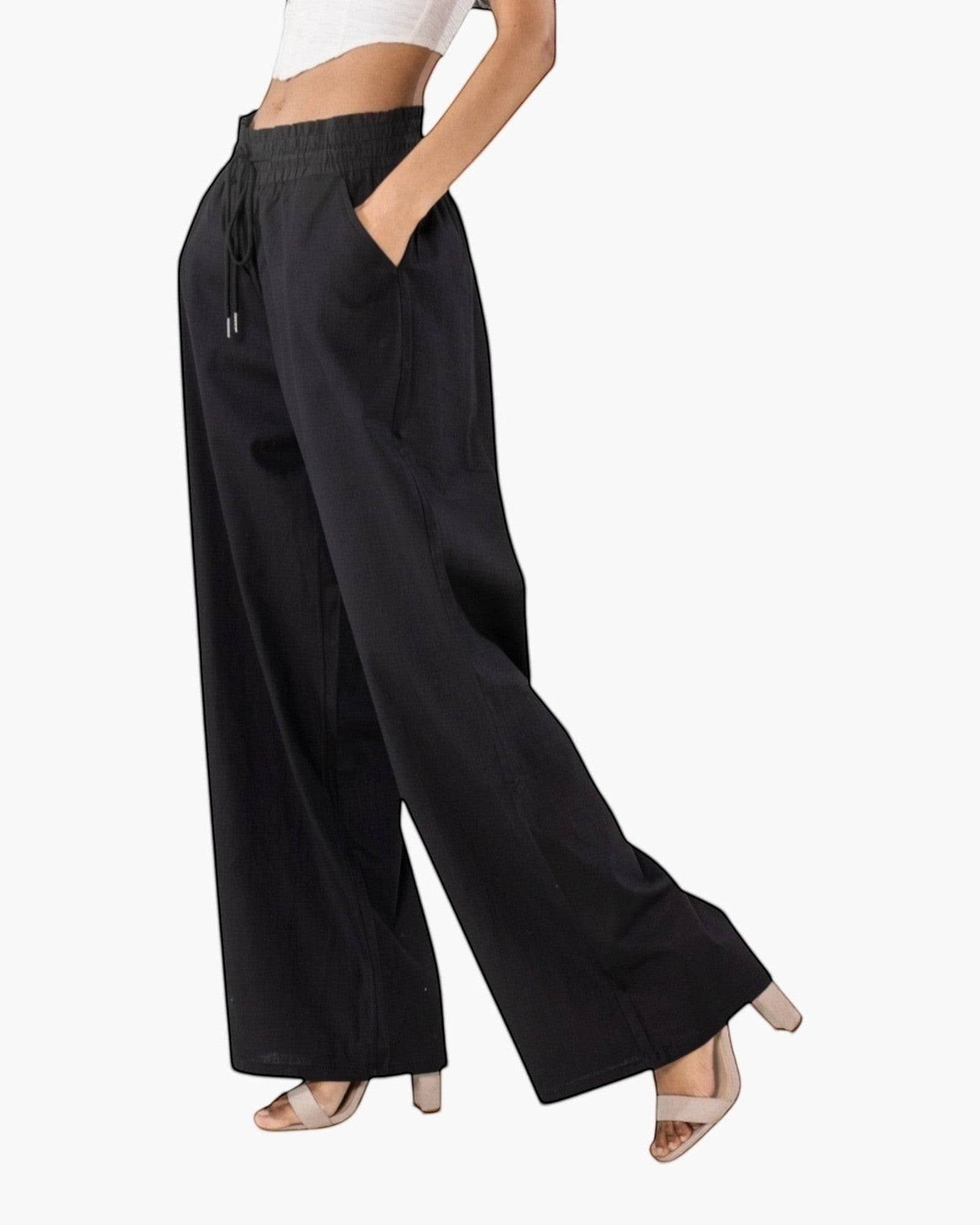 Pantalon palazzo large NINA CARTER - Pantalon Femme - Nina Carter