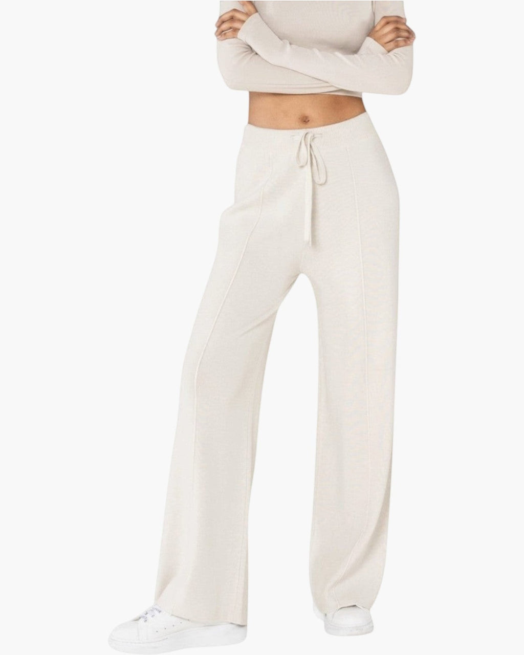 Pantalon en maille confort cocooning évasé NINA CARTER - Pantalon Femme - Nina Carter