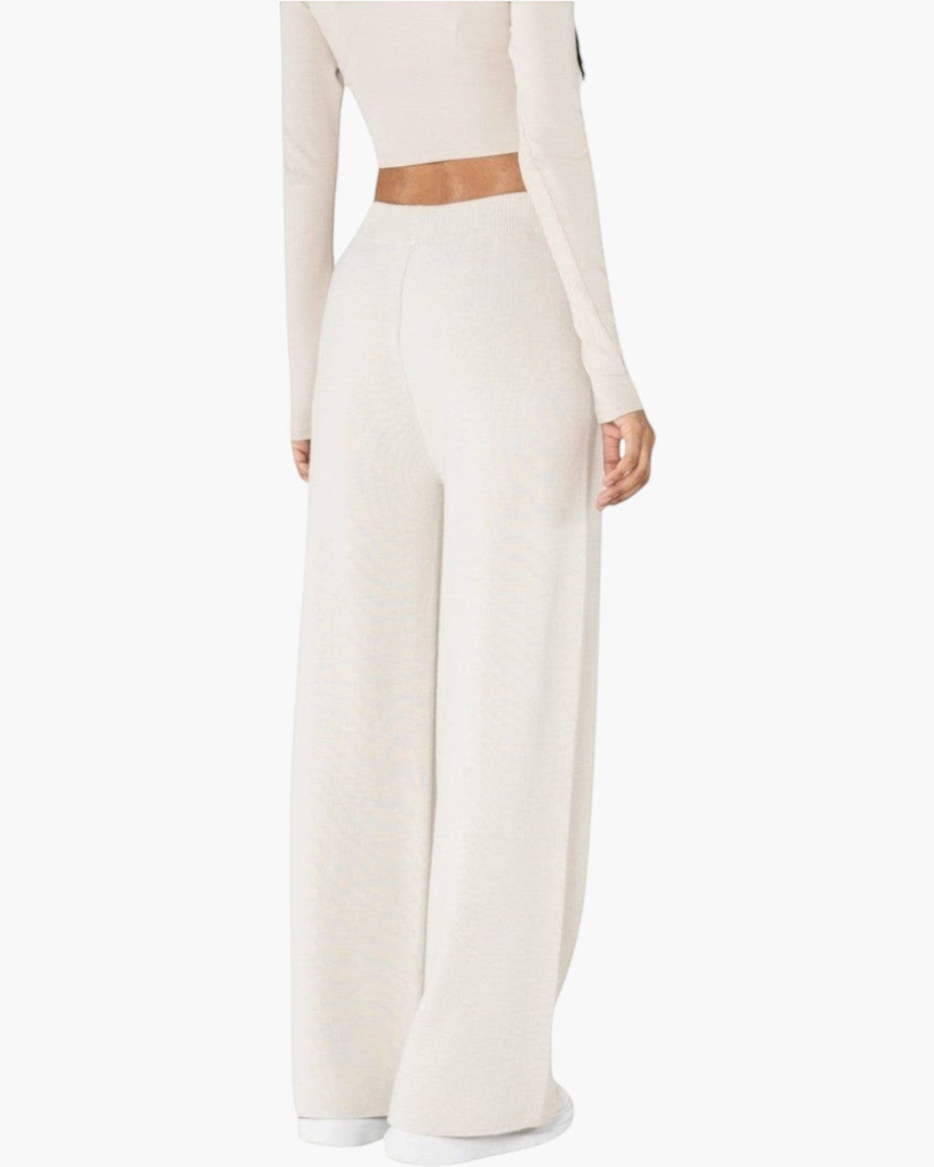 Pantalon en maille confort cocooning évasé NINA CARTER - Pantalon Femme - Nina Carter