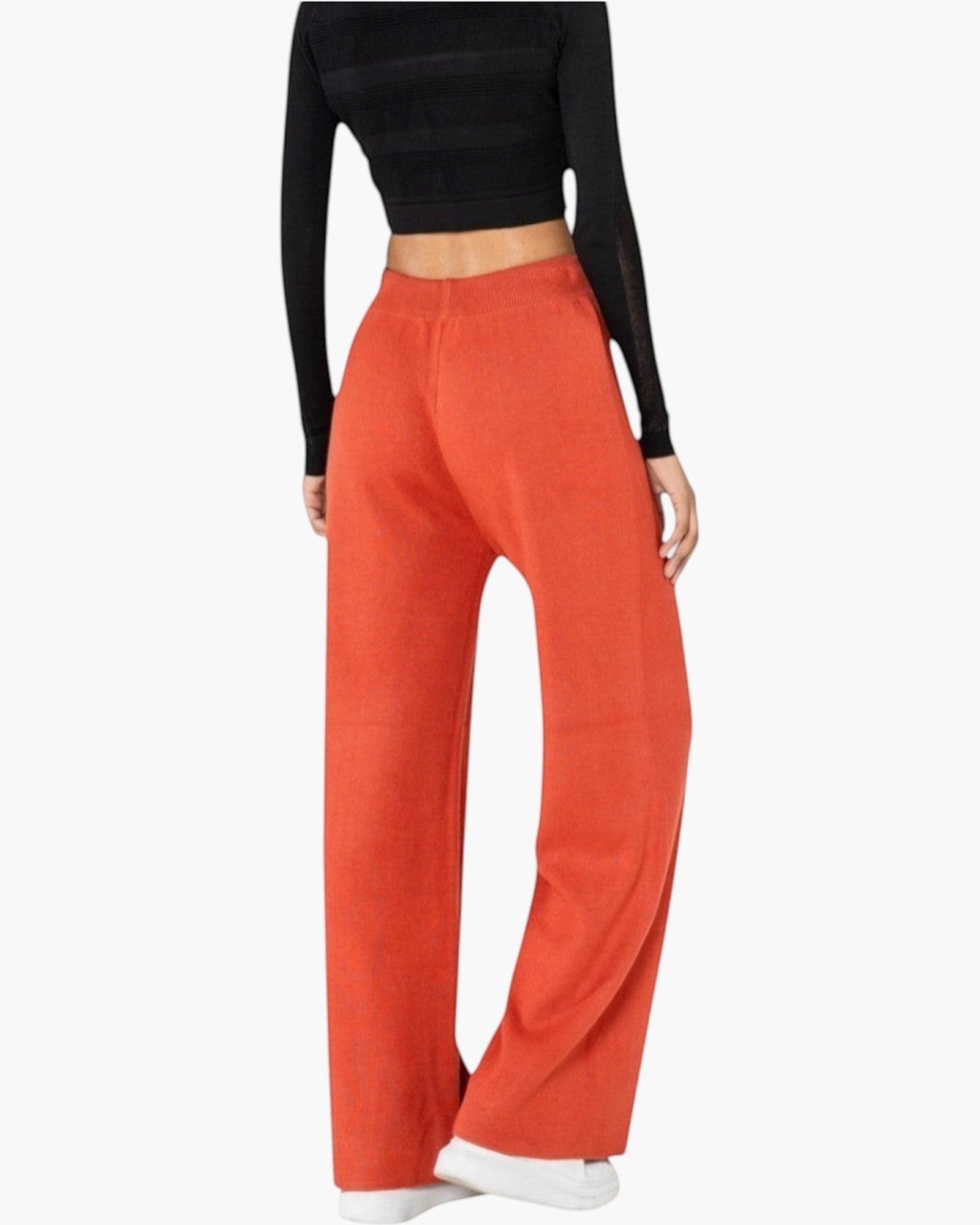 Pantalon en maille confort cocooning évasé NINA CARTER - Pantalon Femme - Nina Carter