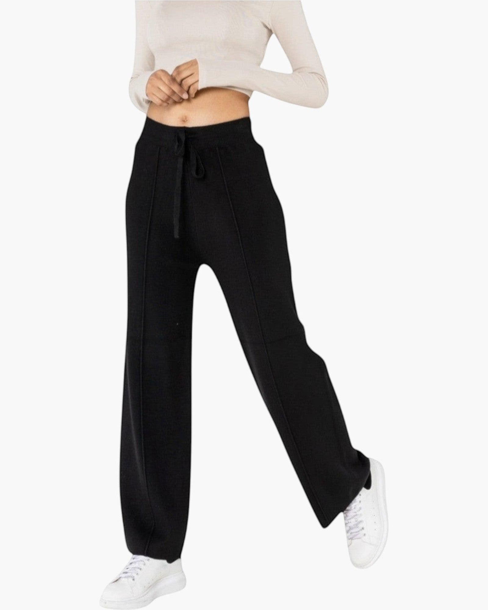 Pantalon en maille confort cocooning évasé NINA CARTER - Pantalon Femme - Nina Carter