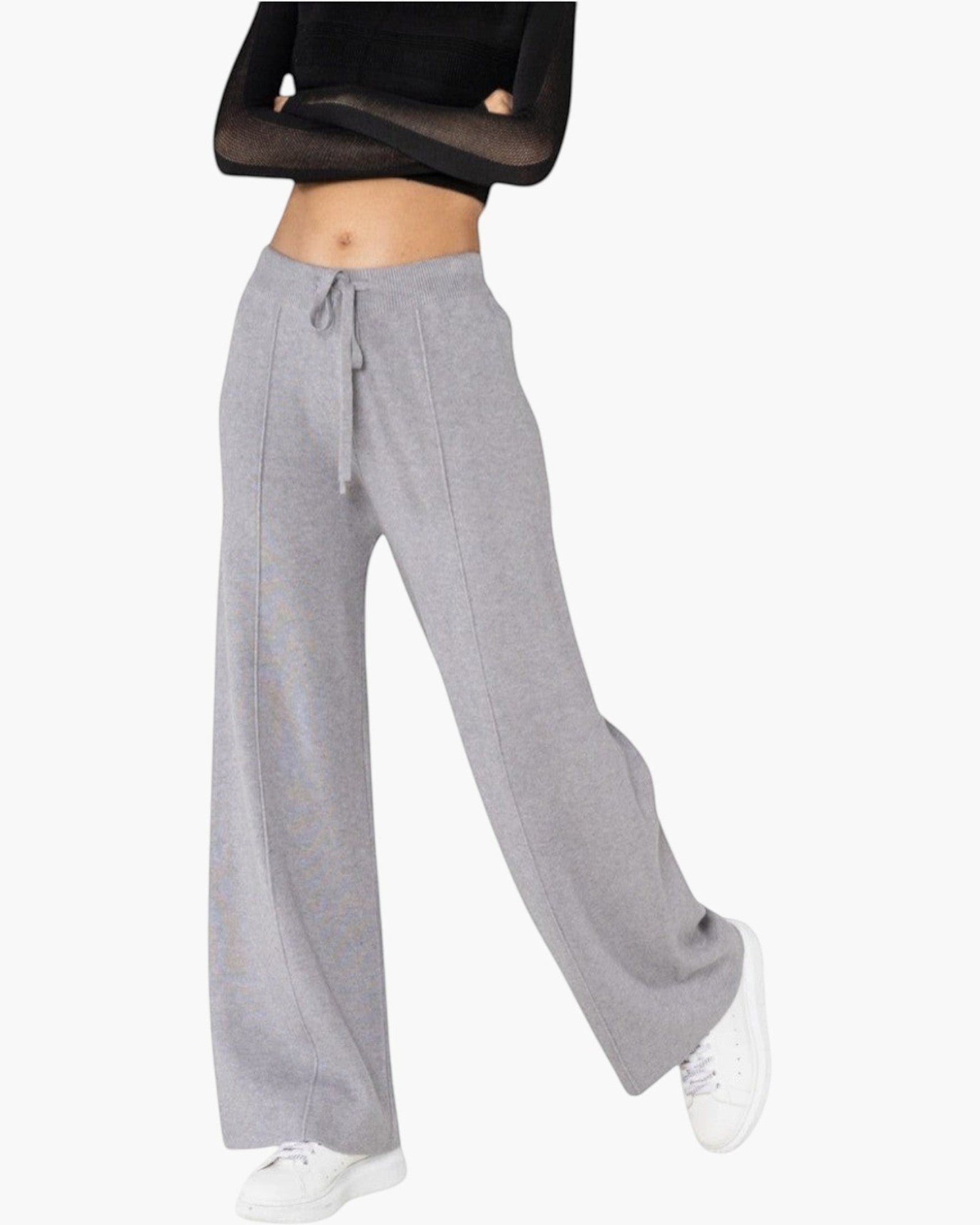 Pantalon en maille confort cocooning évasé NINA CARTER - Pantalon Femme - Nina Carter