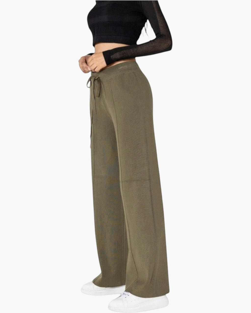 Pantalon en maille confort cocooning évasé NINA CARTER - Pantalon Femme - Nina Carter