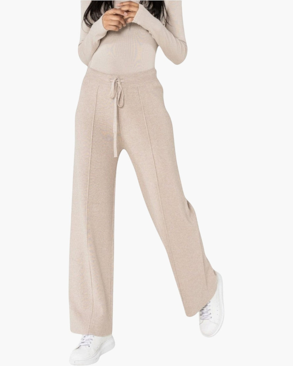 Pantalon en maille confort cocooning évasé NINA CARTER - Pantalon Femme - Nina Carter