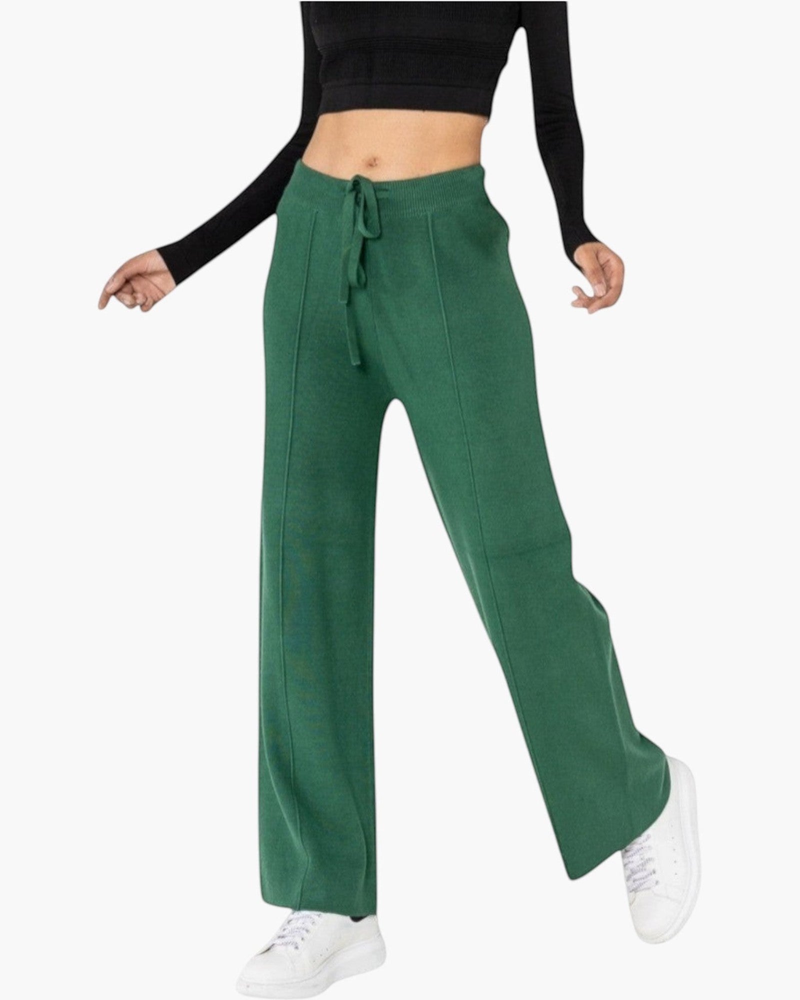 Pantalon en maille confort cocooning évasé NINA CARTER - Pantalon Femme - Nina Carter