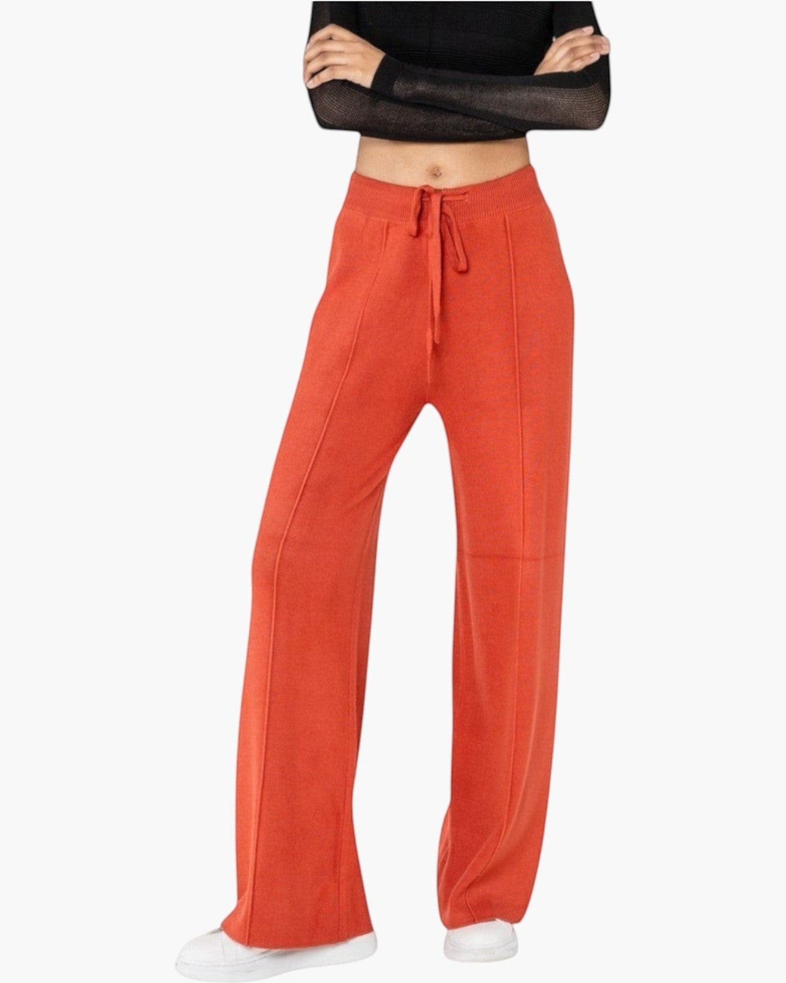 Pantalon en maille confort cocooning évasé NINA CARTER - Pantalon Femme - Nina Carter