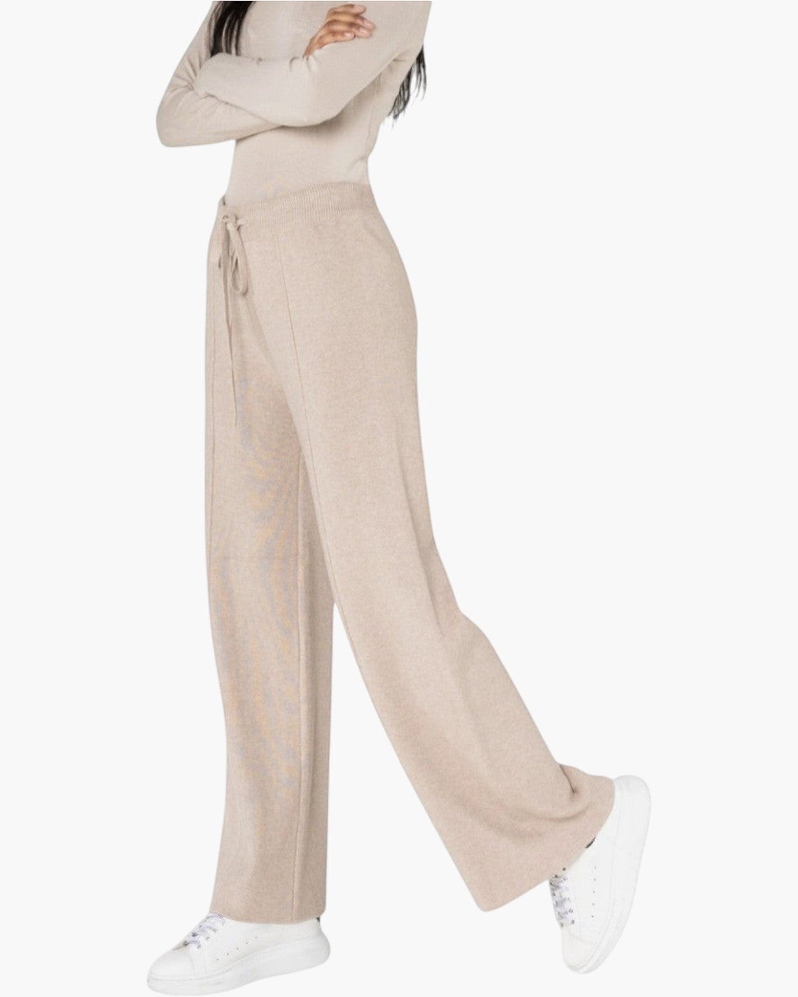 Pantalon en maille confort cocooning évasé NINA CARTER - Pantalon Femme - Nina Carter