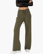 Pantalon en maille confort cocooning évasé NINA CARTER - Pantalon Femme - Nina Carter