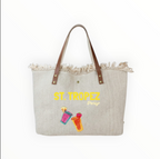 Sac Cabas Coton et Cuir LOUISA LEE