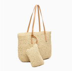 Cabas Zippé Paille avec Trousse INES DELAURE