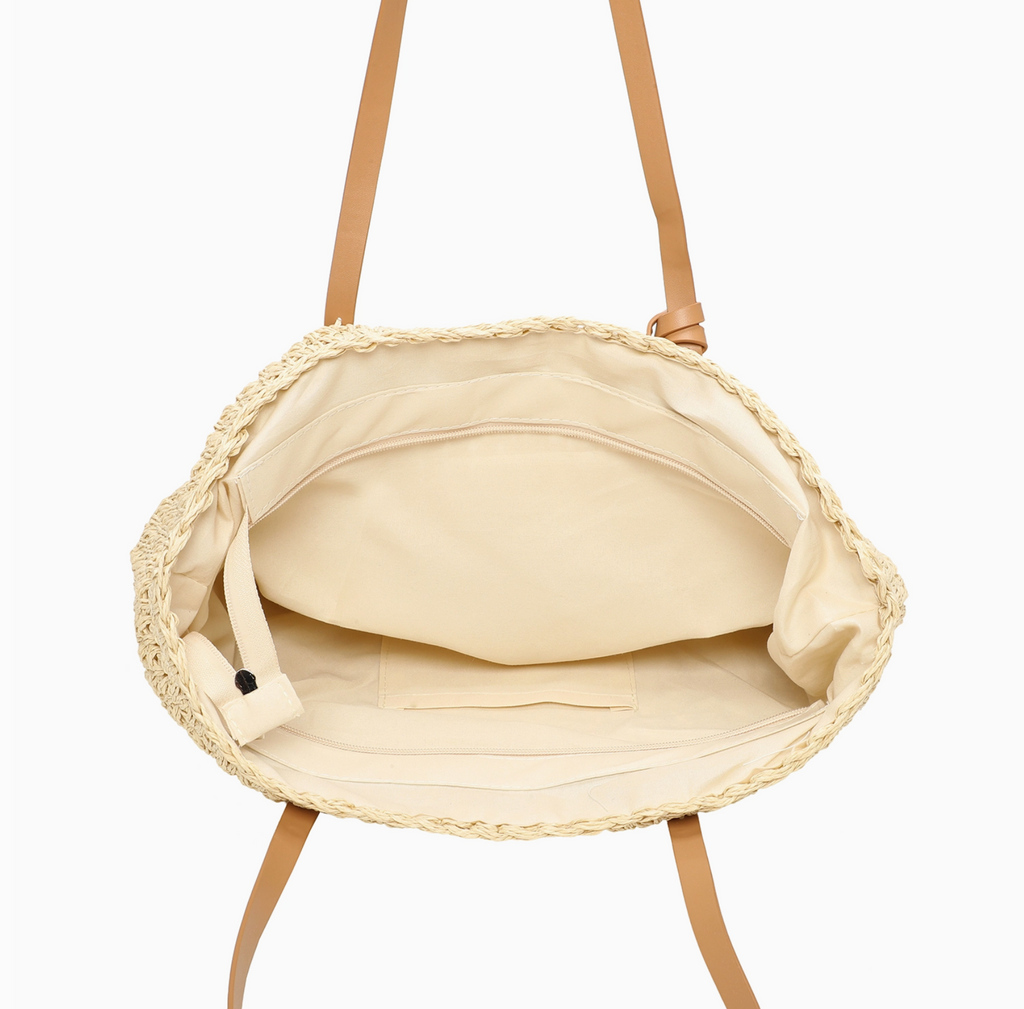 Cabas Zippé Paille avec Trousse INES DELAURE