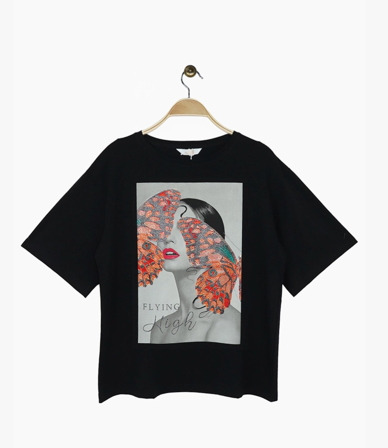 T-shirt coton imprimé papillons ATTRAIT PARIS