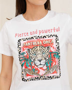 T-shirt Fierce and Powerful léopard ATTRAIT PARIS