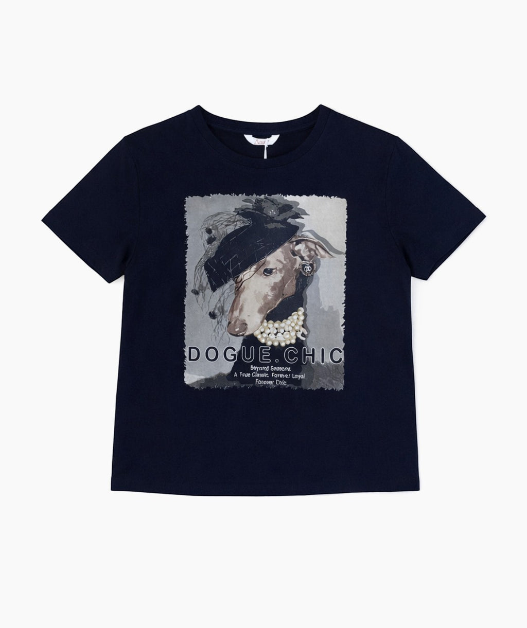 T-shirt Chien Chic Femme ATTRAIT PARIS