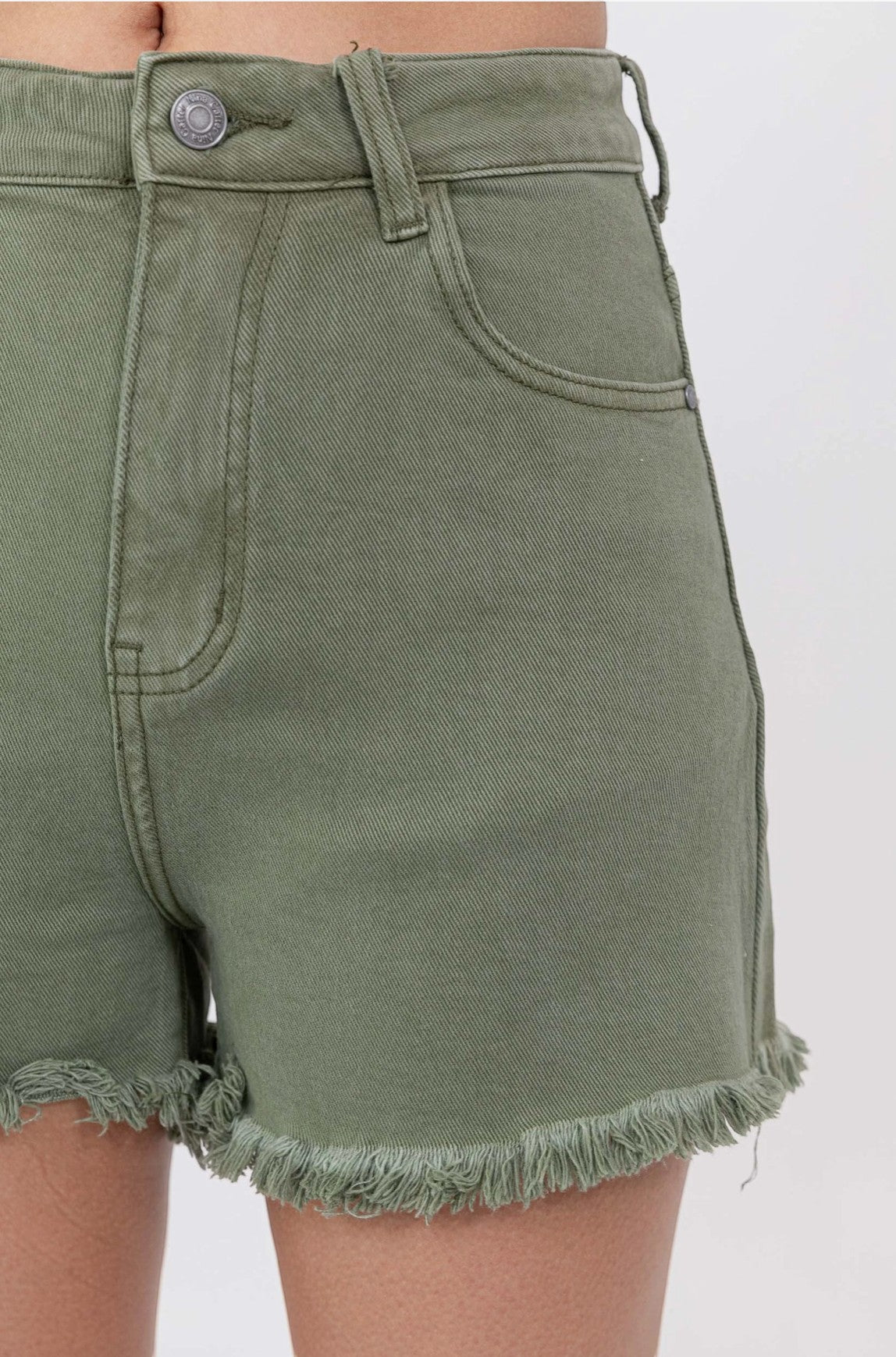Short en jean effiloché taille haute stretch NINA CARTER