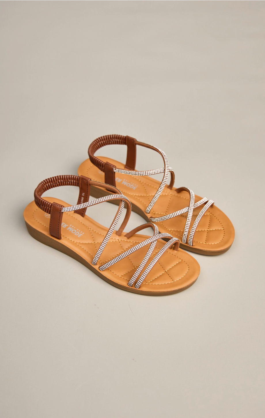 Sandales lanière croisée strass BELLE WOMEN