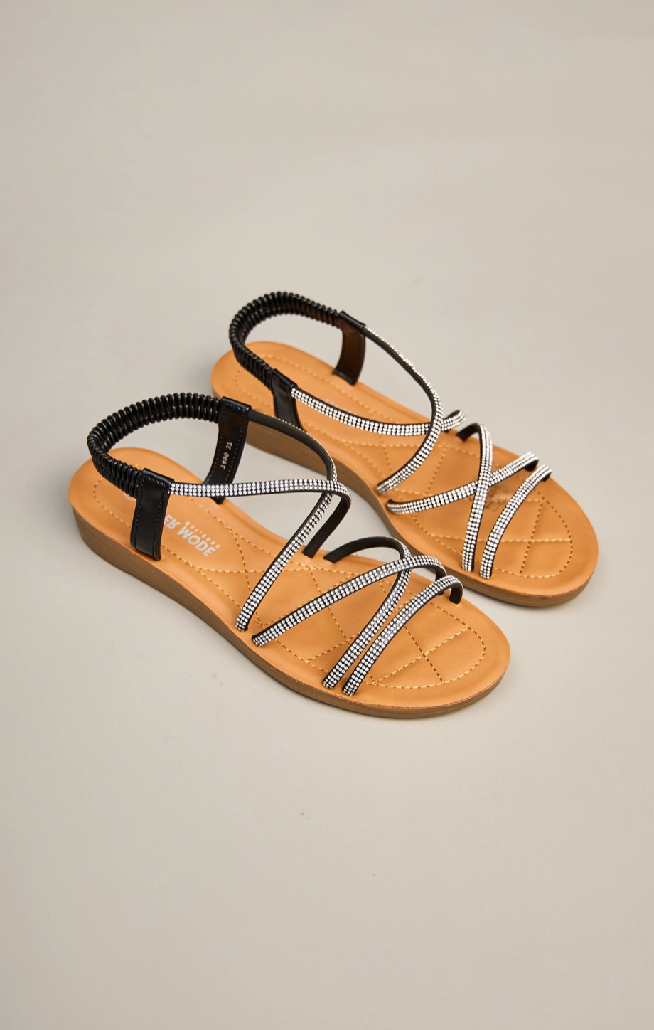 Sandales lanière croisée strass BELLE WOMEN