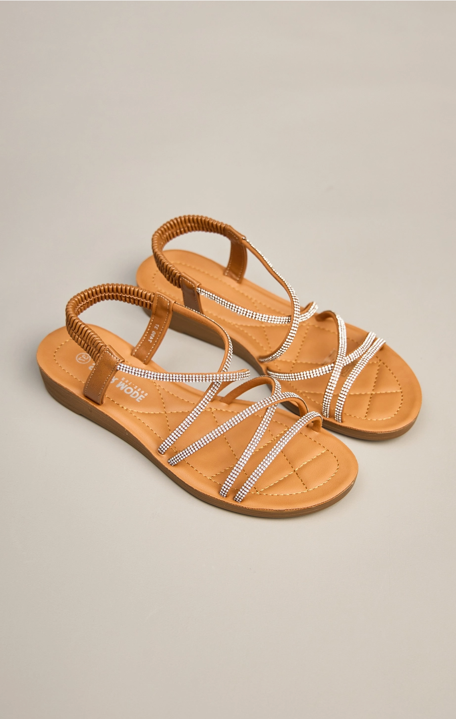 Sandales lanière croisée strass BELLE WOMEN