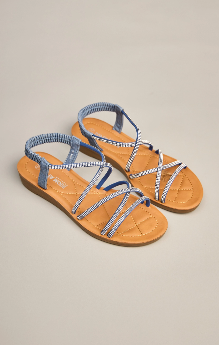 Sandales lanière croisée strass BELLE WOMEN