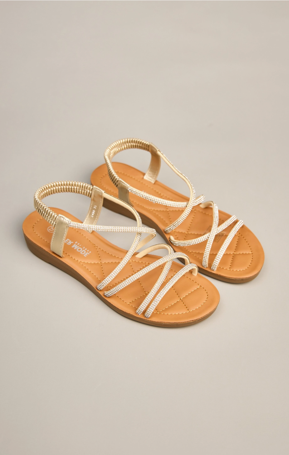 Sandales lanière croisée strass BELLE WOMEN