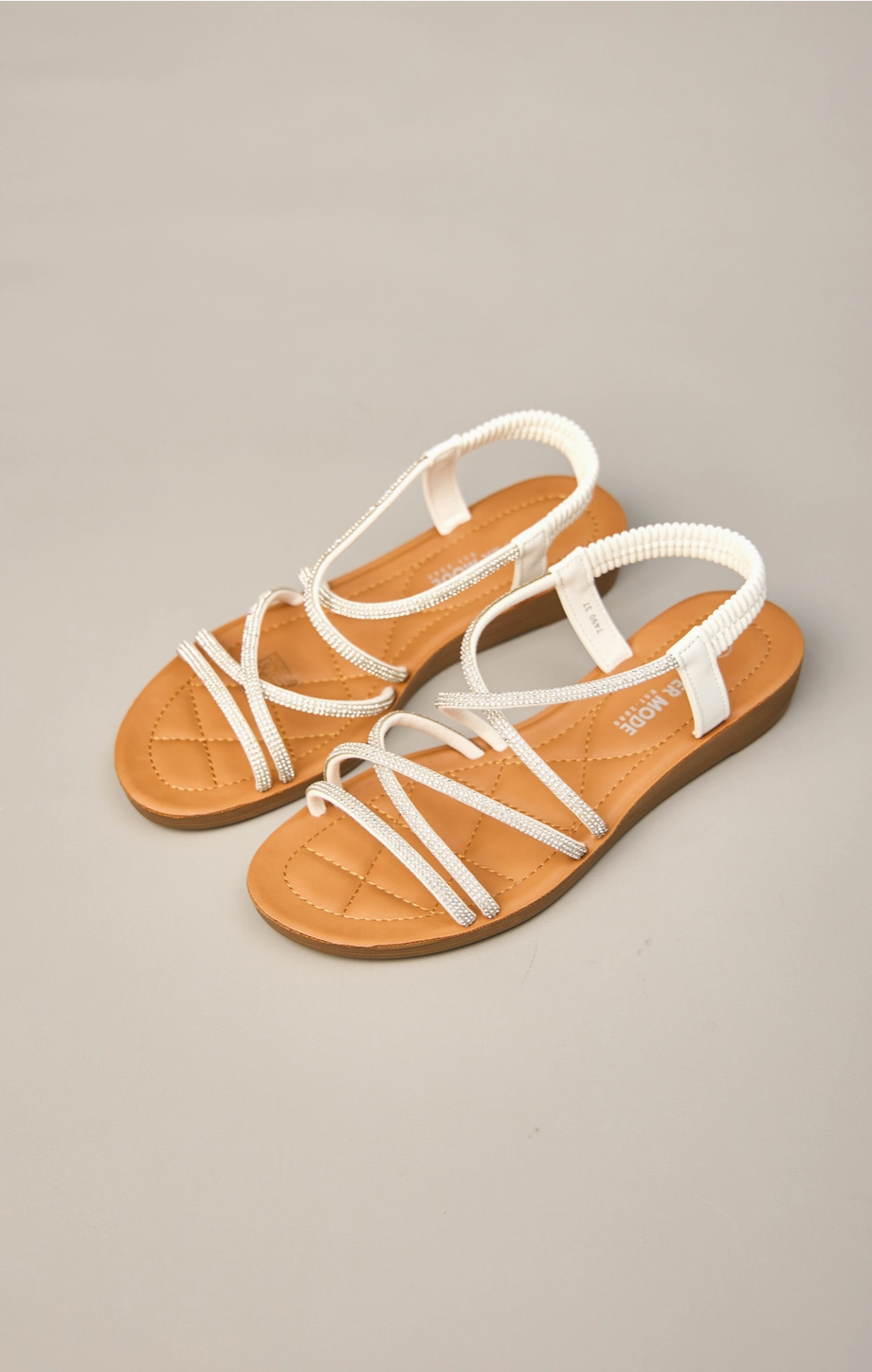 Sandales lanière croisée strass BELLE WOMEN