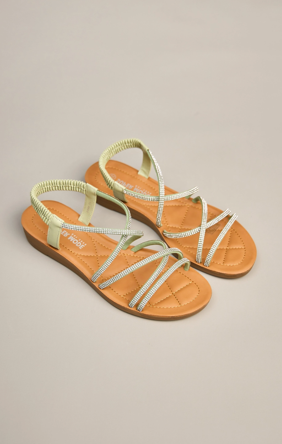 Sandales lanière croisée strass BELLE WOMEN