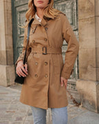 Trench coat mi-long double boutonnage avec ceinture - Manteaux - ATTRAIT PARIS
